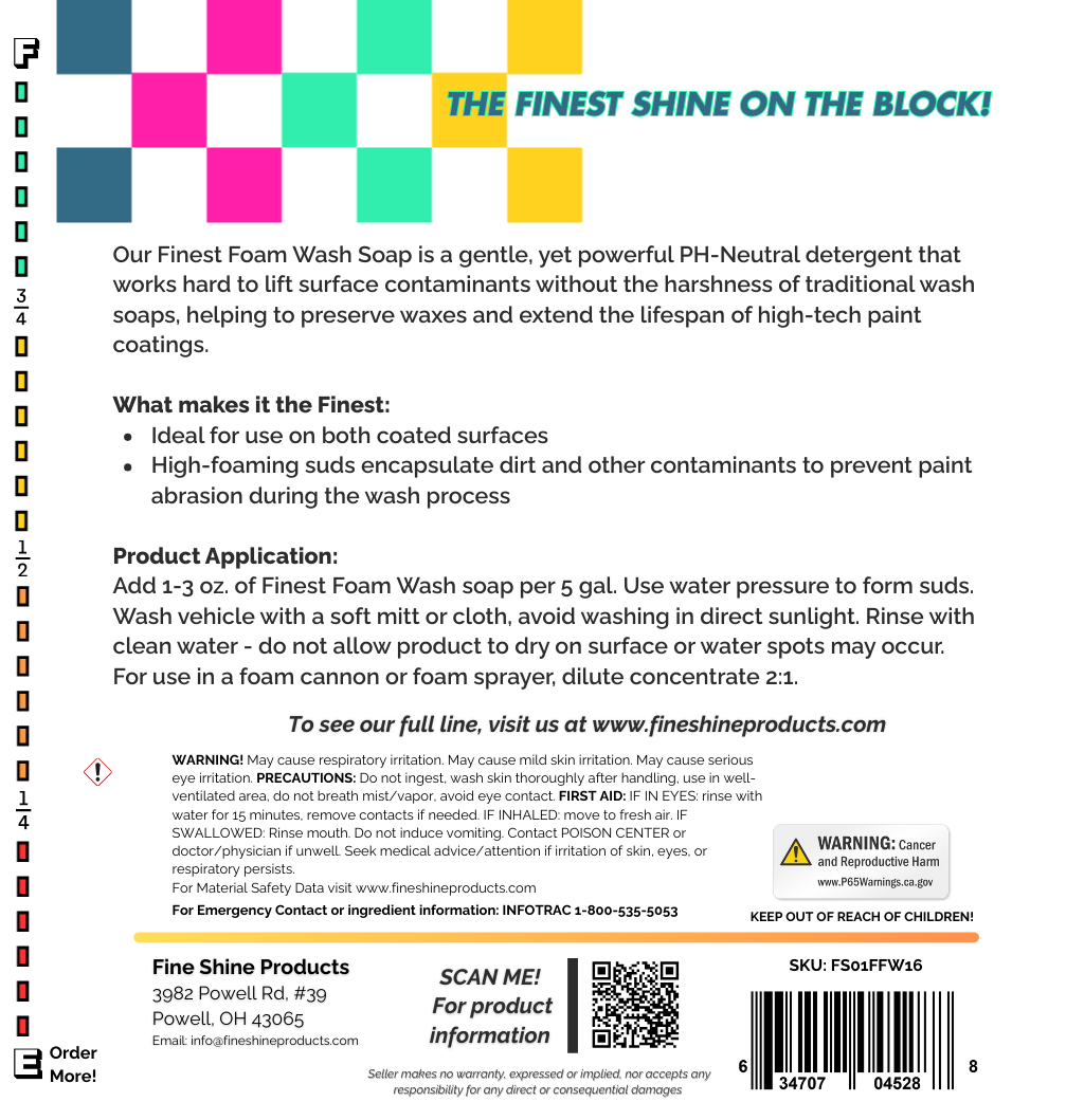 Finest Foam Wash Soap (PH-Neutral) 16oz