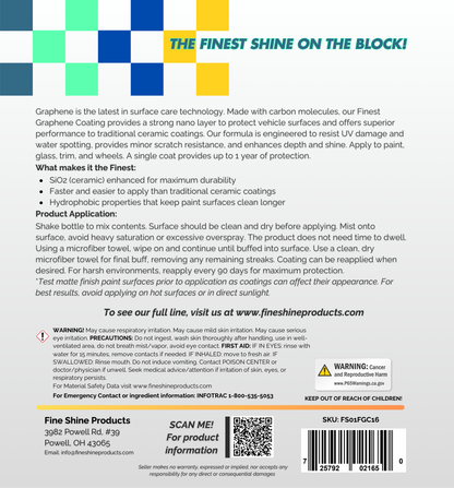 Finest Graphene Coating (Graphene+Ceramic spray) 16oz